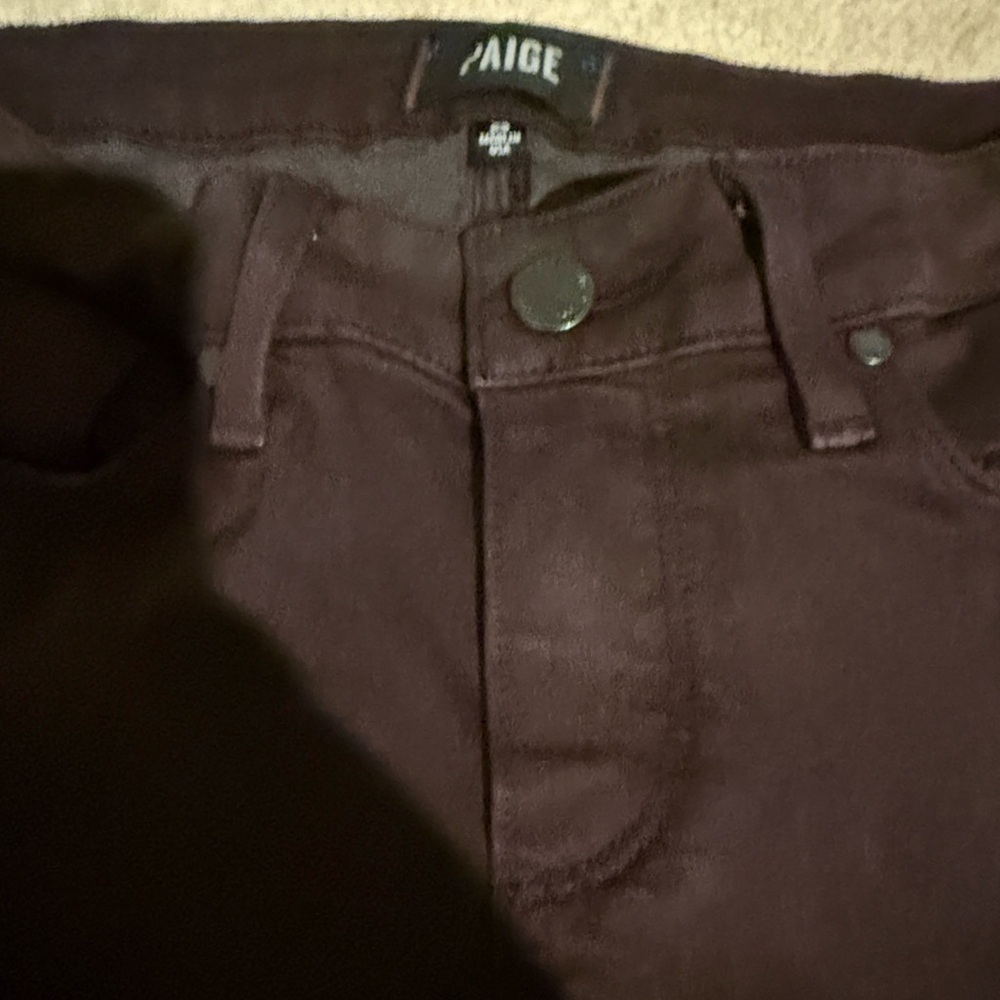 PAIGE Verdugo Ultra Skinny Deep Brown Pants - Picture 4 of 7
